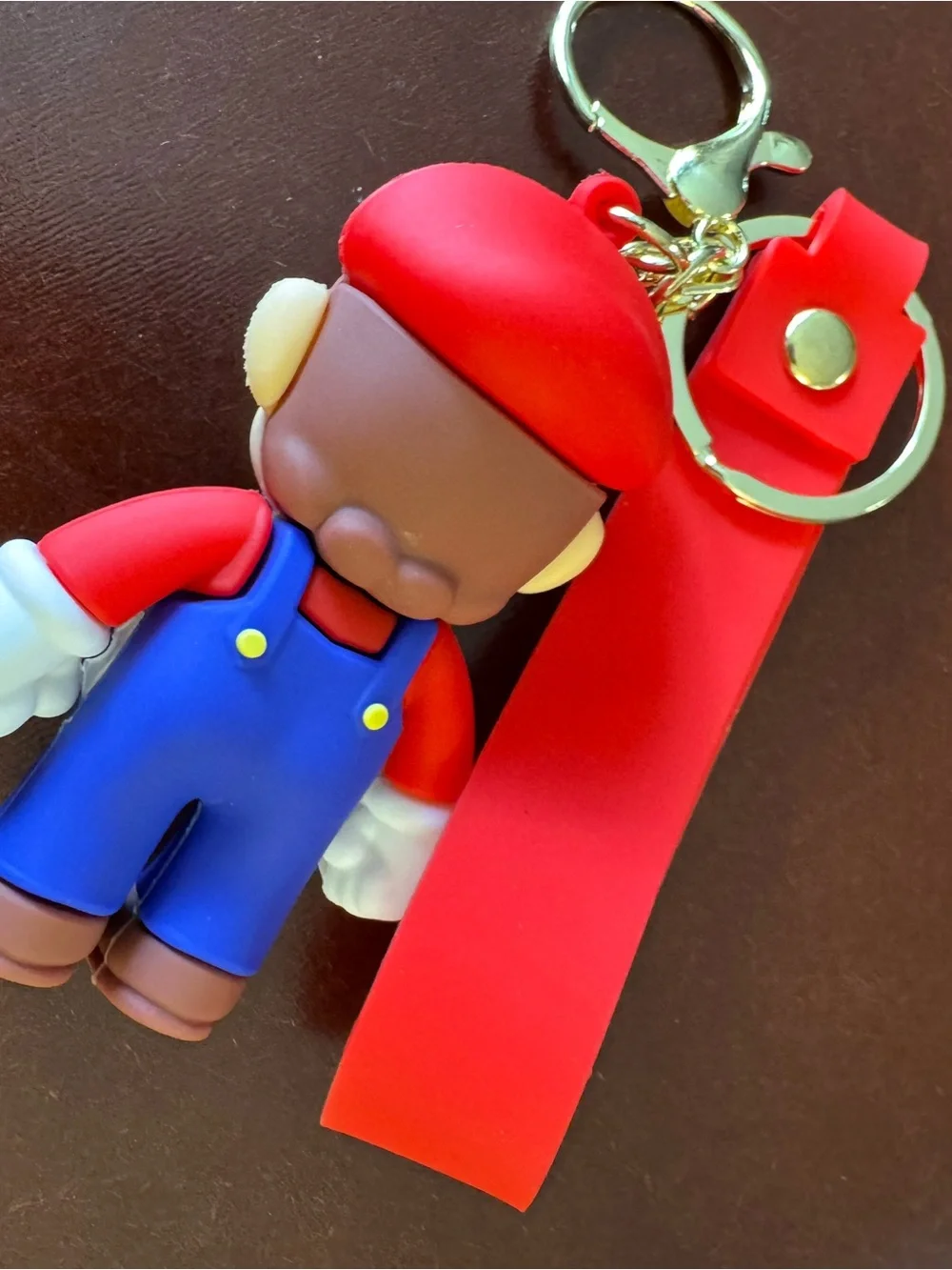 Red & Blue Kids Character Keychain with Strap - Super Mario